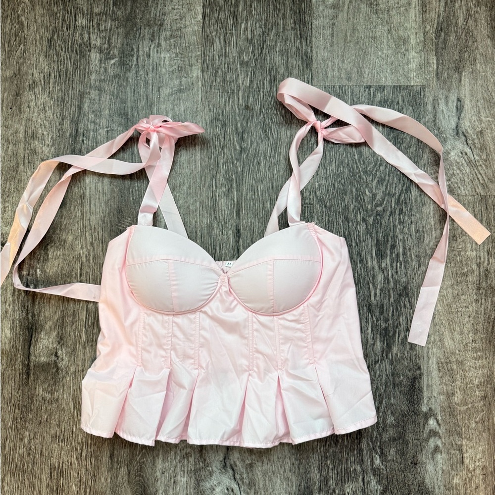 Elegant Pink Bustier Top